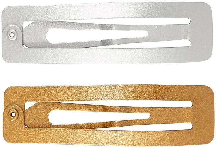 Creativ Company Haarclip Gold/Silber 5.8 x 1.6 cm, 4 Stück (4 Stk.)