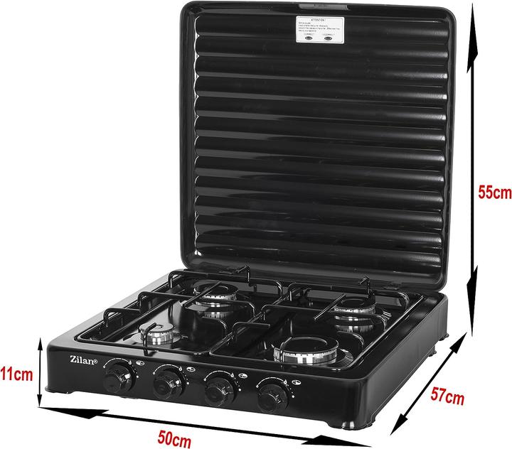 Actual product image Zilan 4 Flame Gas Cooker