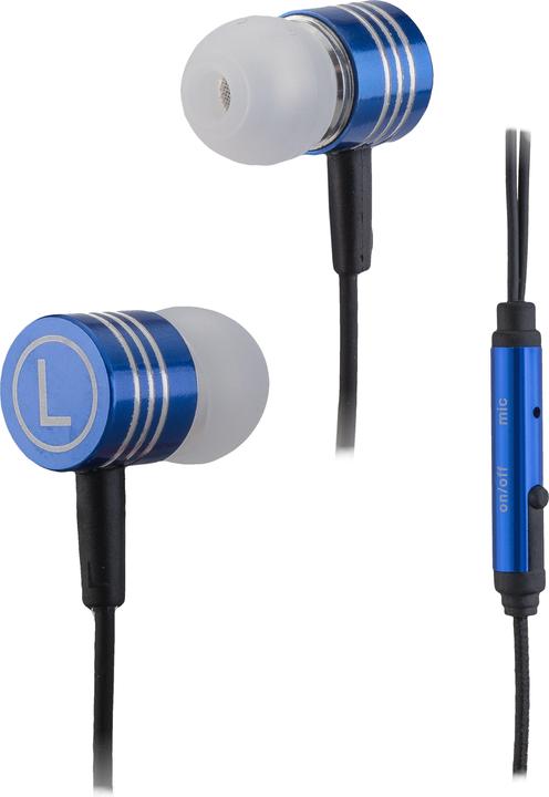 Peter Jäckel IN-EAR Headphone Blue with 3.5mm jack connection (Cable)