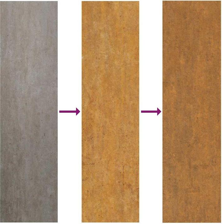 Actual product image VidaXL Garden gate 105x155 cm Weatherproof steel wave design fence gate