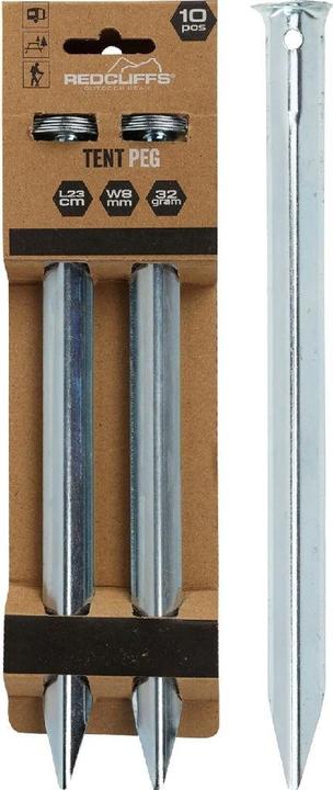 Redcliffs Tent Pegs Iron Round 23cm Set 10pcs