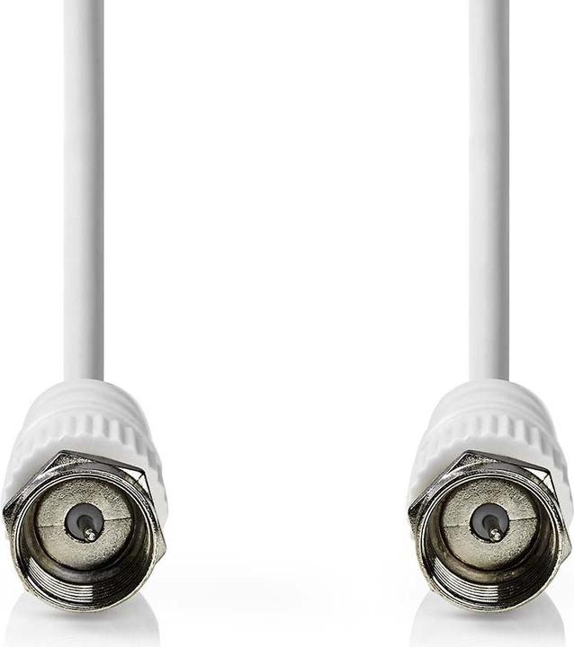 Actual product image Nedis Satellite and aerial cable | F plug | F plug | Nickel-plated | 75 Ohm | Double shielded (75 dB, Antenna cable)