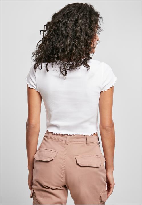 Image du produit Urban Classics Ladies Cropped Button Up Rib Tee (M)