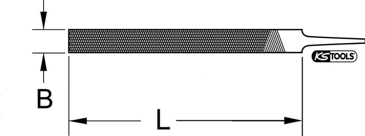 Immagine prodotto KS Tools Lima piatta, forma B, 200 mm, taglio1 (Barra 1, 200 mm)