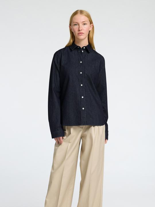 Actual product image Selected Femme Body-hugging long-sleeved denim shirt (38)