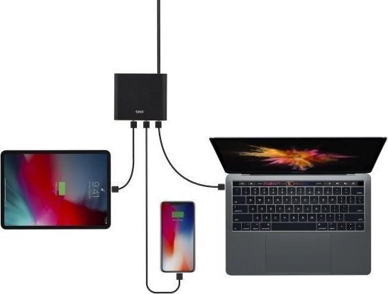 Image du produit Uniq HUB Surge Charger 2x USB Quick Charge 3.0 + 2x USB-C PD 3.0 90W Juoda (90 W)