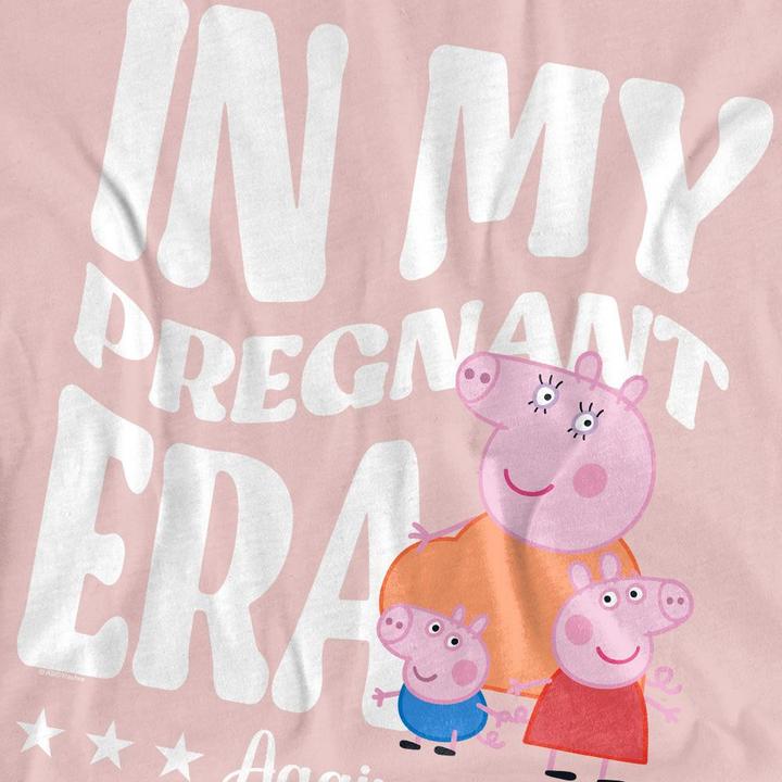 Actual product image Peppa Pig Unisex Adult Pregnant Era Again Mummy Pig T-Shirt (M)