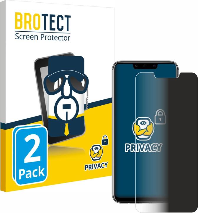 Productafbeelding BROTECT Anti-spionnetje privacyfolie Beschermfolie tegen blauw licht (2 Stuk, Huawei Mate 20 Lite)