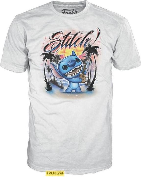 Produktbild Funko DISNEY - POP N° XXX - Ukelele Stitch (FLOCKED) +T-shirt (M)