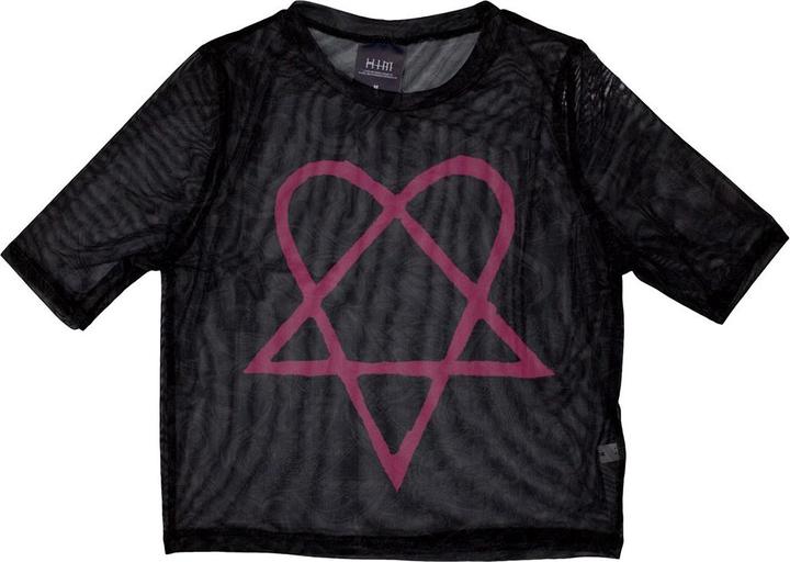 Immagine prodotto Him Crop Top a rete rosa Heartagram (Donna) (XXS)
