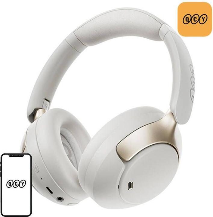 QCY H3 Pro Headphones (White) (Wireless)