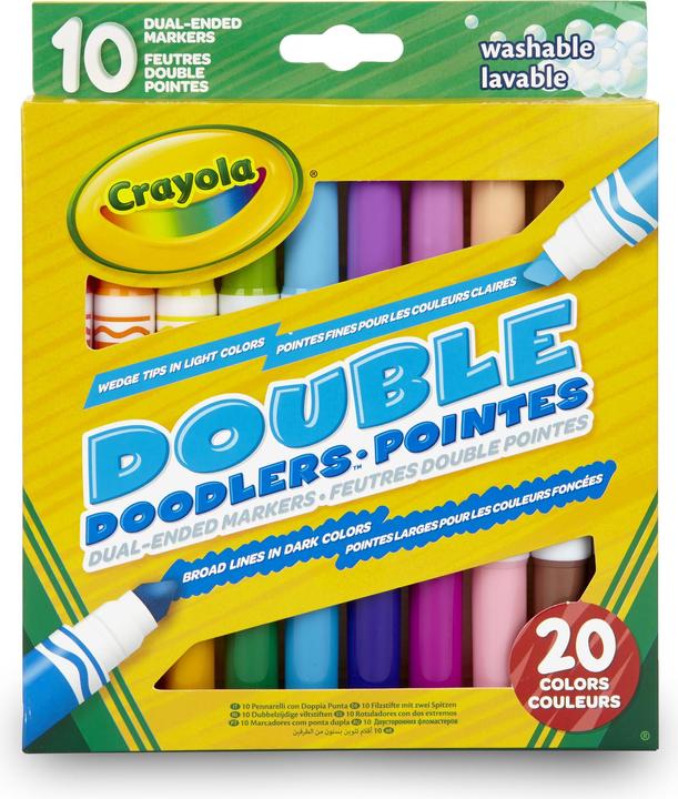 Actual product image Crayola Dubbelzijdige Viltstiften, 10st. (Multicoloured, 10 x)