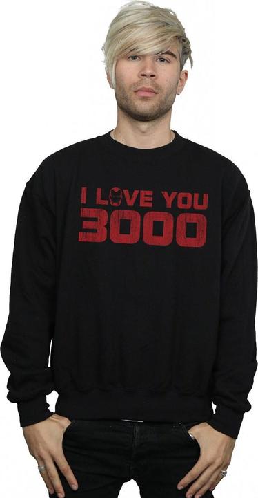 Actual product image Mens Avengers Endgame I Love You 3000 Distressed Sweatshirt (XL)