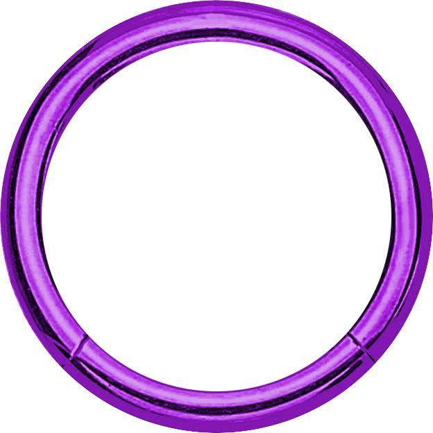 Star Piercing Micro Segmentring klappbar violett (ohne Messing, Chirurgenstahl 316L)