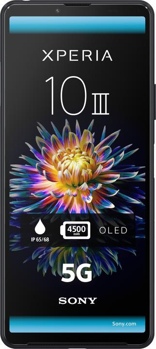 Image du produit Sony Xperia 10 III (128 Go, Noir, 6", Double SIM hybride, 12 Mpx, 5G)