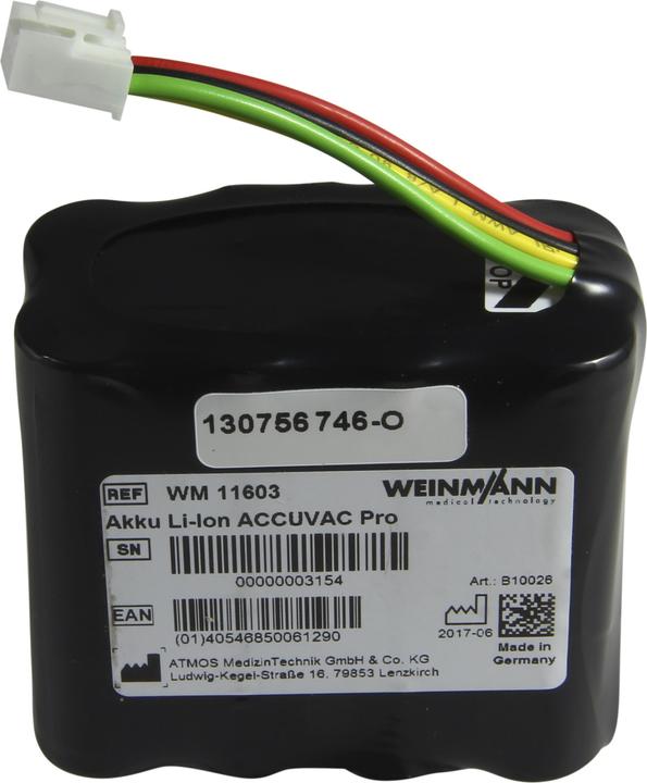 AccuCell Batterie Weinmann Pompe d'aspiration Accuvac Pro - WM11603 (1 pcs, Spécifique à l'appareil, 4300 mAh)