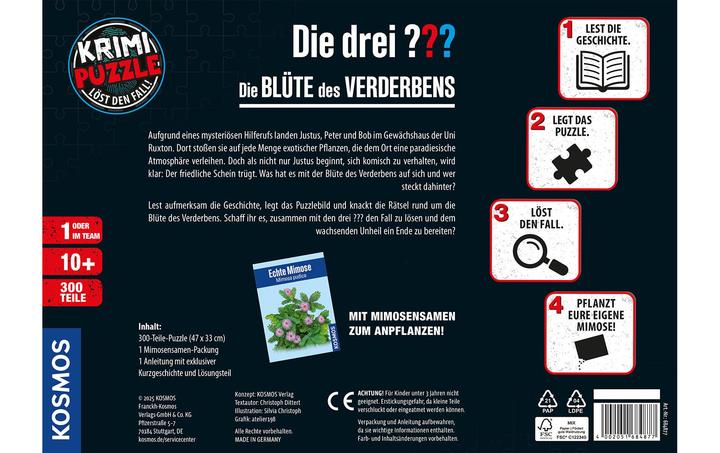 Actual product image Kosmos Crime puzzle: The three??? - The bloom of doom (150 pieces)
