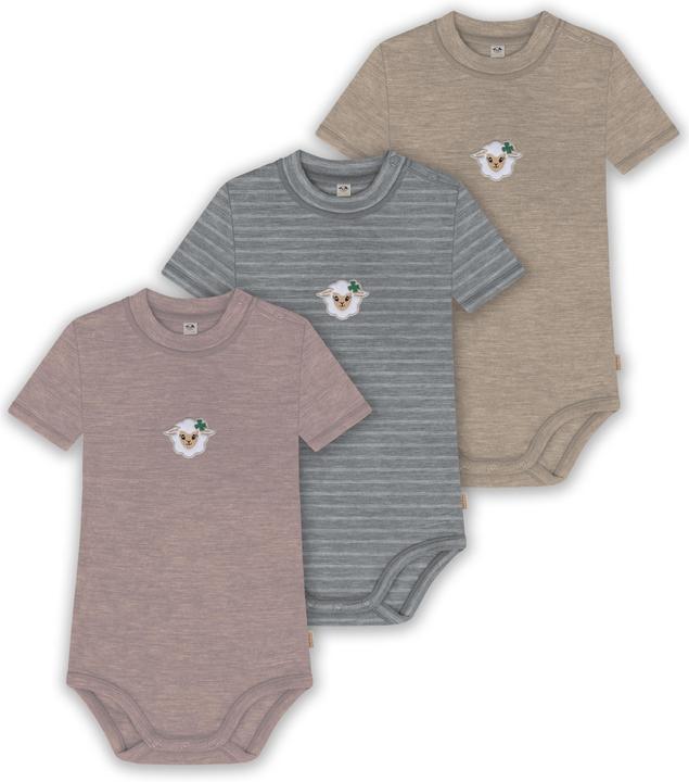 Normani 3er Set Baby Merino Kurzarmbody „Tihoi" - 9323