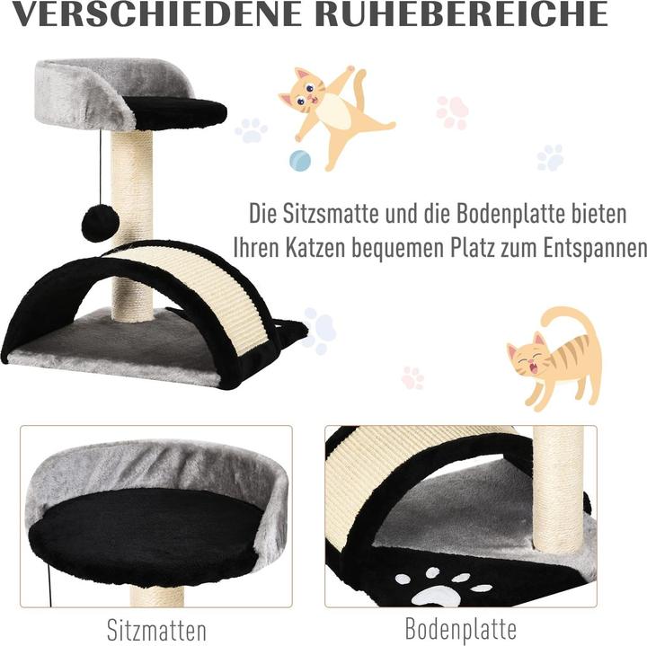 Produktbild Jamb Katzenbaum (46 cm, Elegante graue und schwarze Farbtöne)