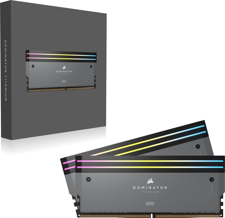 Image du produit Corsair Dominator Titanium (2 x 32GB, 0.01 MHz, RAM DDR5, DIMM)