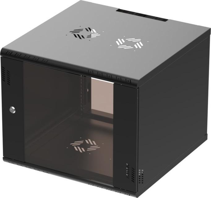 Actual product image Extralink PREMIUM 9U 600X600 WALL-MOUNTED RACKMOUNT CABINET BLACK (9 RU, 19 inch rack)