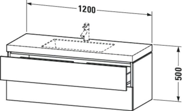 Actual product image Duravit Vanity unit L-CUBE m WT Vero Air 500x1200x480mm o HL NB na