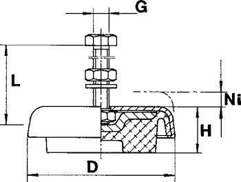 Produktbild Magni LEVEL-MOUNT Maschinenlagerung 4000kg LM 5-55 EFFBE