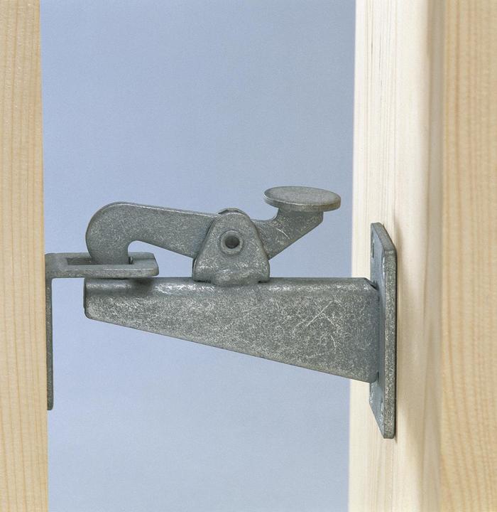 Immagine prodotto GAH Cancello d'arresto in acciaio zincato a caldo con contropiastra da 100 mm (1 Pezzo/i)