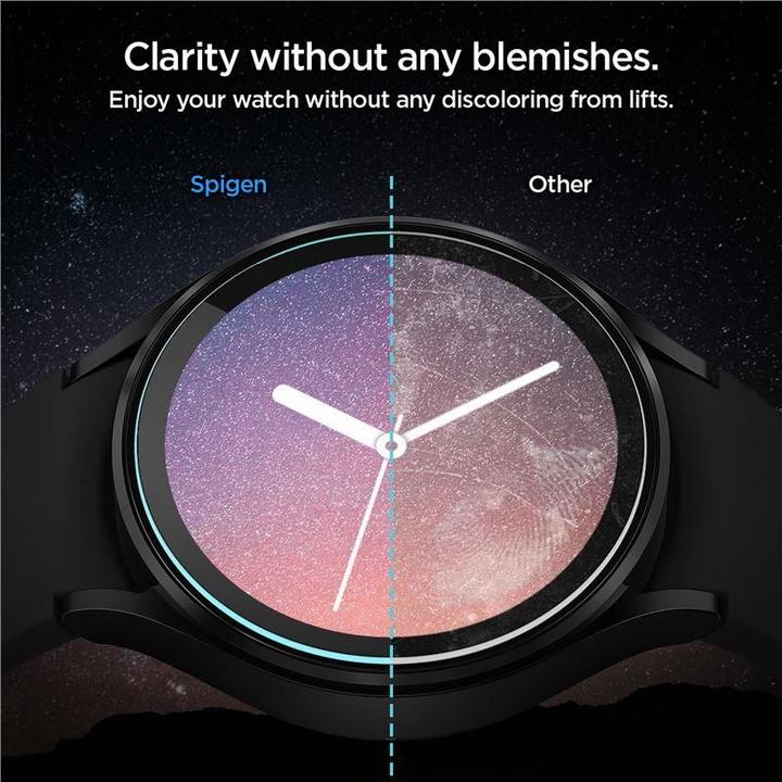 Actual product image Spigen Glas.TR Sam Galaxy Watch 4/5 40mm Classic 2-Pack "EZ FIT" AGL05340 szkło hartowane
