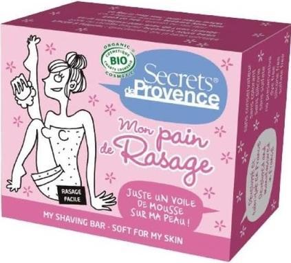 Actual product image Secrets de Provence Solid organic shaving soap men shea butter & aloe vera - 90g -
