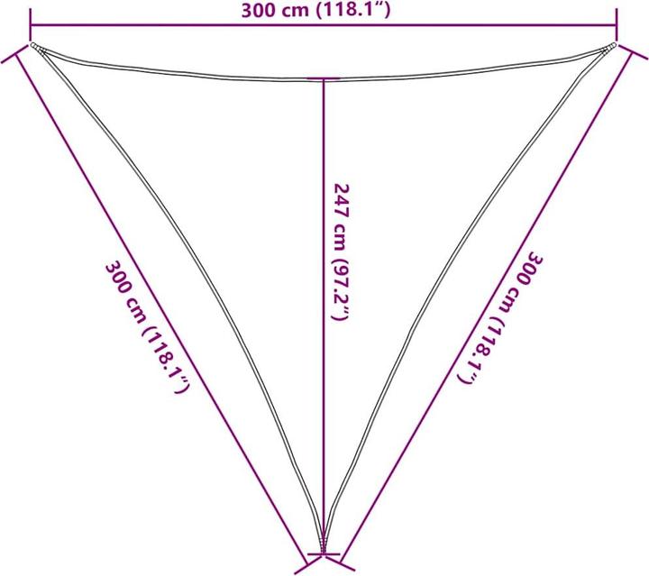 Produktbild VidaXL Sonnensegel (3 x 3 x 3 m)