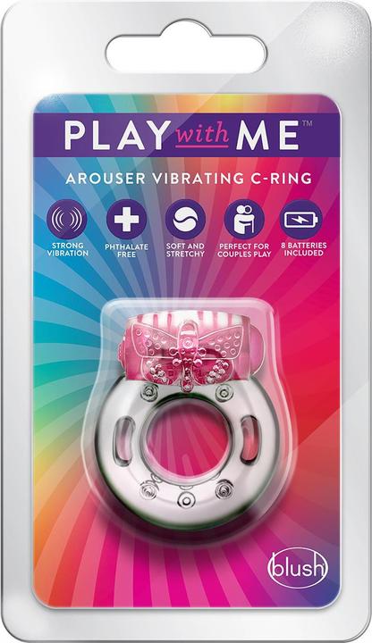 Actual product image Blush Play with Me by - Arouser Vibrating C Ring - Soft & Stretchy - Reusable, Includes 4 Sets of Ba (4.45 cm)