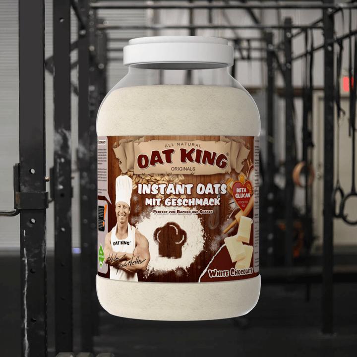 Produktbild Oat King 100% Vollkorn-Hafer Pulver mit Aroma (4000g Dose) (Weisse Schokolade, 1 Stk., 4000 g)