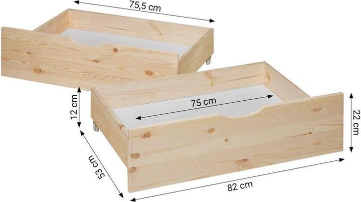Immagine prodotto Homestyle4u Palettenbett mit Lattenrost (100 x 200 cm)