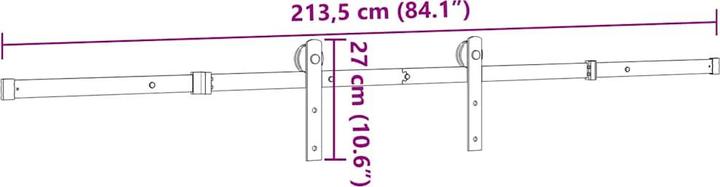 Produktbild VidaXL Schiebetürbeschlag-Set 213,5 cm