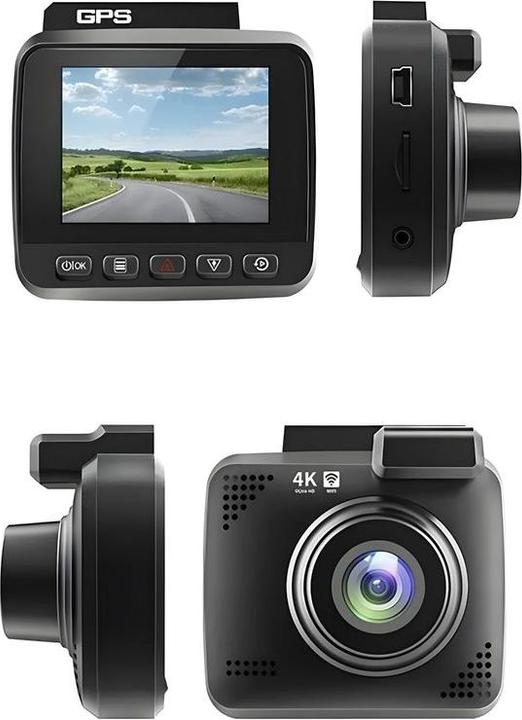 Image du produit Hermex 4K Dual-Dashcam Onboard-Kamera Autofront-Kamera Nachtsichtkamera Auto (Vision nocturne, Récepteur GPS, Écran intégré, WiFi, UHD 4K)