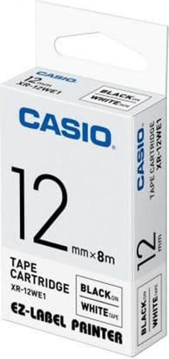 Actual product image Casio Black on White 1 Pack 12mmx8m