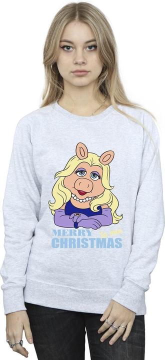Actual product image Disney Womens/Ladies Muppets Miss Piggy Queen of Holidays Sweatshirt (XL)