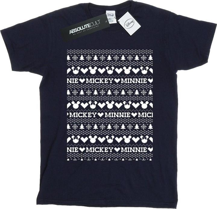 Produktbild Disney Mickey And Minnie Christmas Fair Isle TShirt (S)