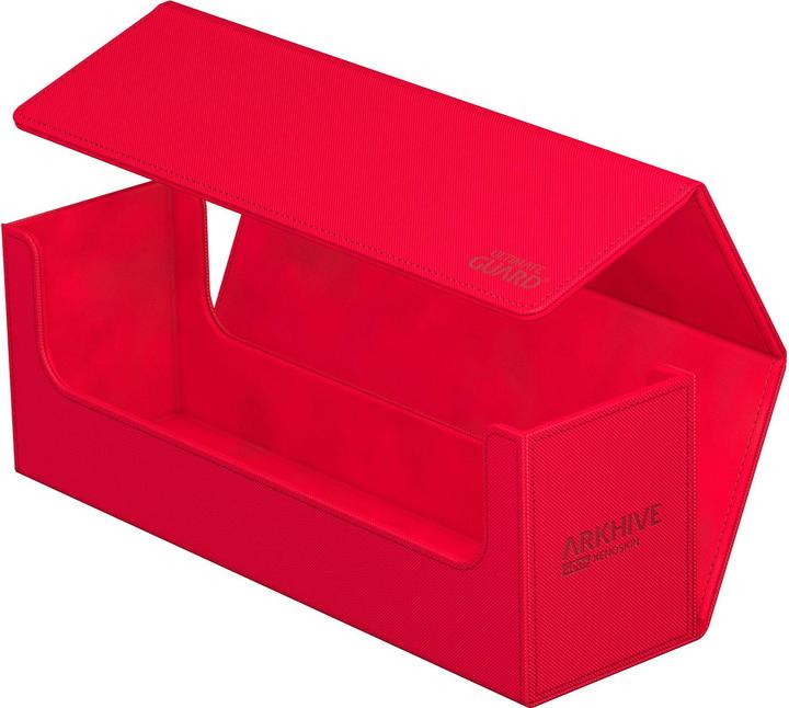 Actual product image Ultimate Guard Card Box XenoSkin Arkhive Monocolor 400+ Red