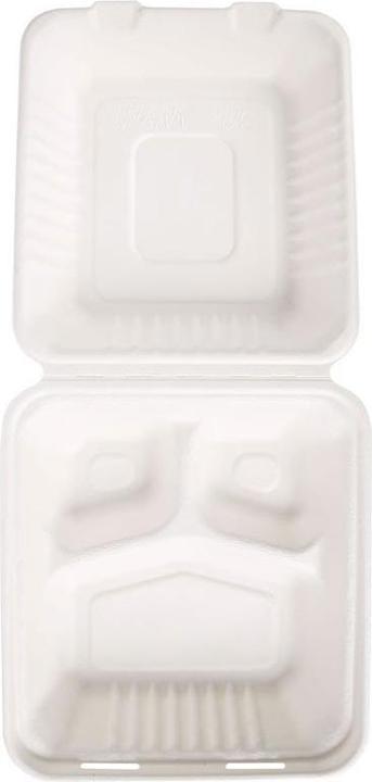 Actual product image Naturestar BIO Take-Away Box "Triple" sugar cane (250 x)