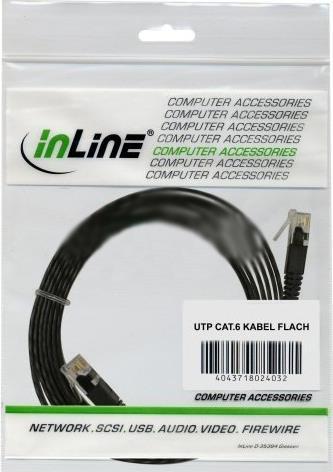 Produktbild InLine 3m Patchkabel flach, U/UTP, Cat.6 (U/UTP, CAT6, 3 m)