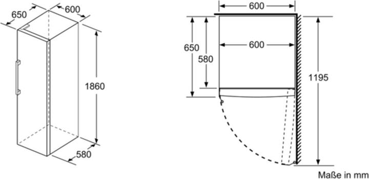 Immagine prodotto Bosch Hausgeräte GSN36VWEP (Struttura autonoma, 242 l)