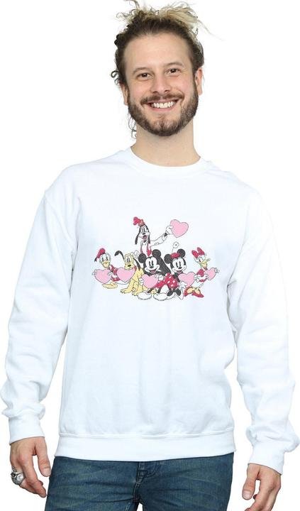 Actual product image Disney Mens Mickey Mouse Love Friends Sweatshirt (M)