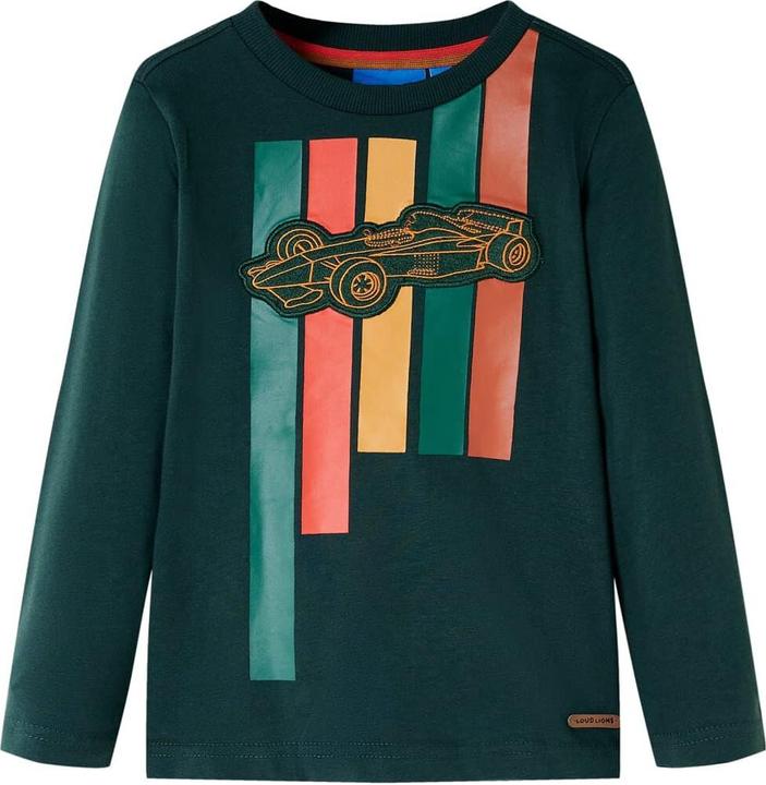Immagine prodotto VidaXL Camicia da bambino a maniche lunghe verde scuro 92,Materiale: 100 (92)