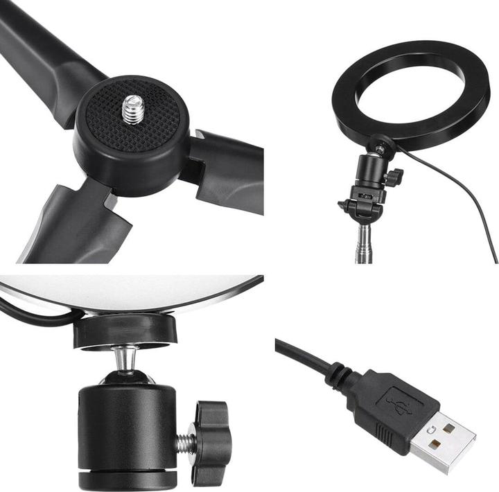 Produktbild JTI Selfie-Licht / Ringlicht (20 cm) und Ständer (Ringleuchte)