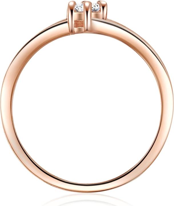 Actual product image Trilani Ladies Sterling Silver Zirconia Rose Gold - 11202 (53, 925 Silver)