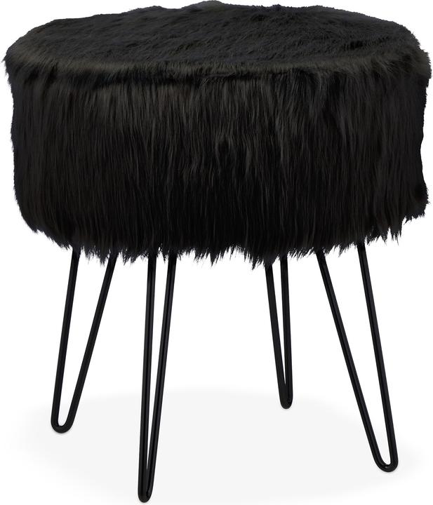 Image du produit Relaxdays Tabouret en fourrure