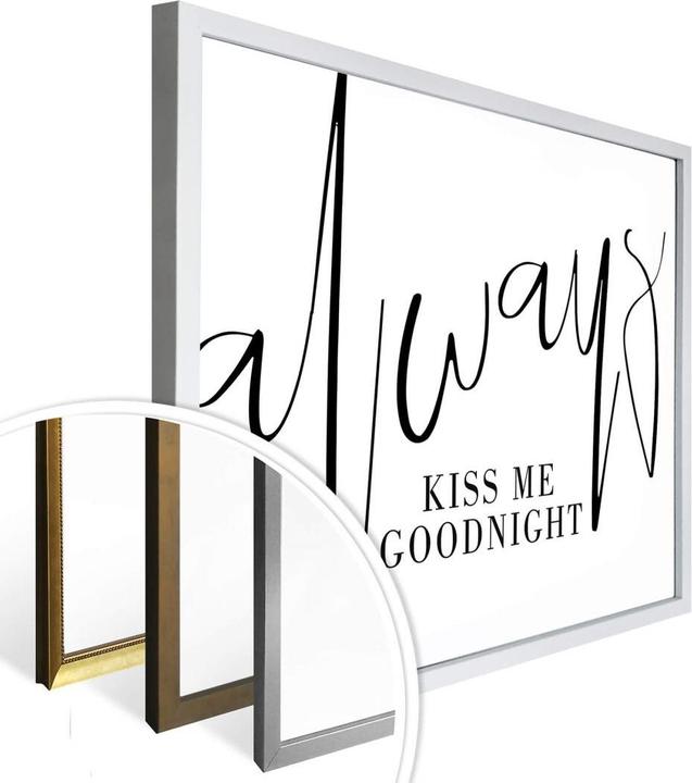 Image du produit Trenddeko Embrasse-moi toujours pour me dire bonne nuit (50 x 40 cm)