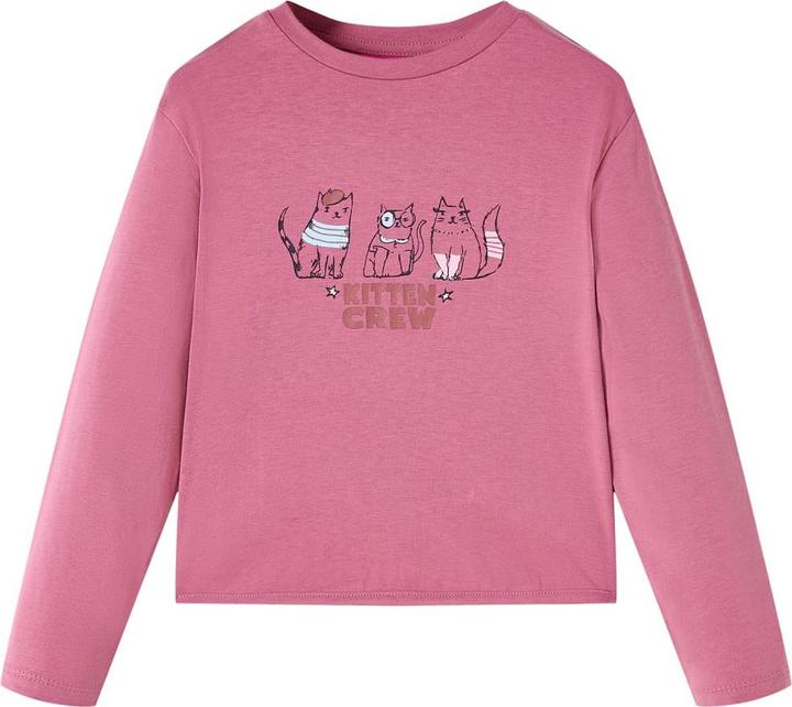 Produktbild VidaXL Kinder-Langarmshirt Himbeerrosa 104,Material: 95 (104)